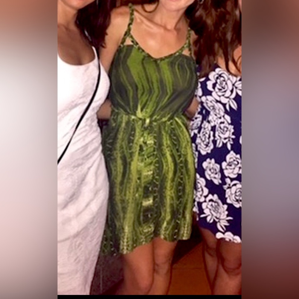 Jessica Simpson Green python snake dress